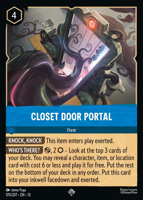 Closet Door Portal - Attack of the Vine! Lorcana spoiler