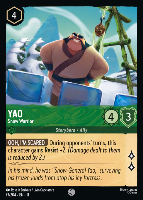 Yao - Winterspell Lorcana spoiler
