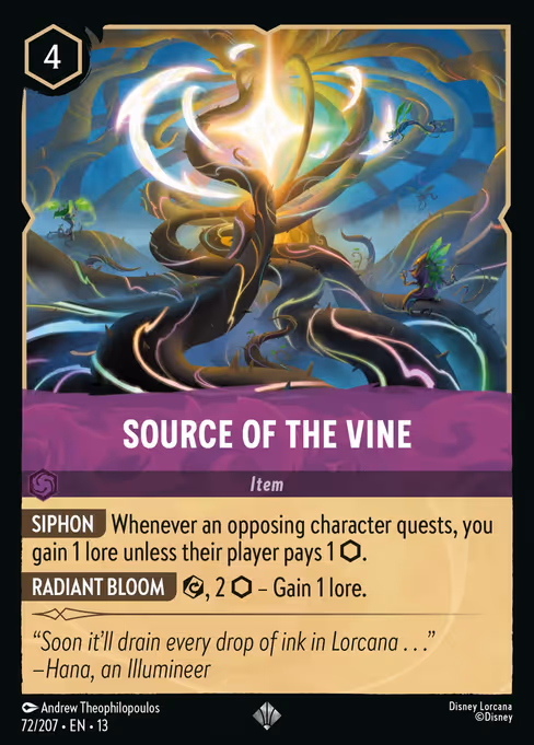 Source Of The Vine - Attack of the Vine! Lorcana spoiler