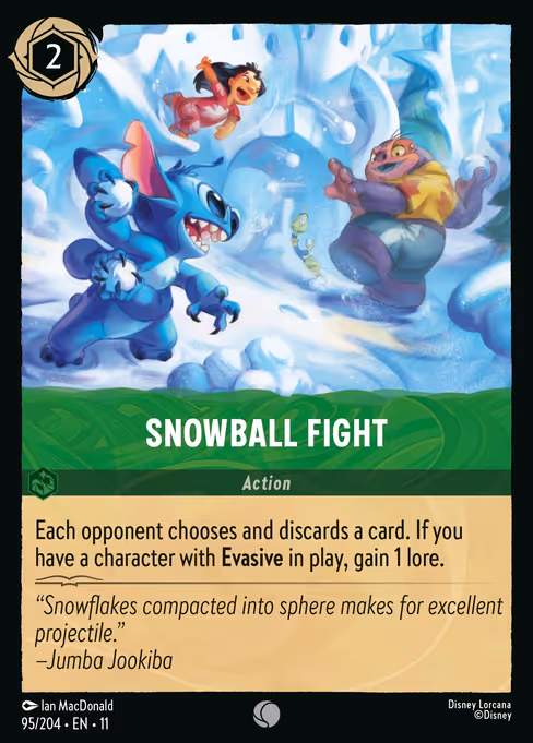 Snowball Fight - Winterspell Lorcana spoiler