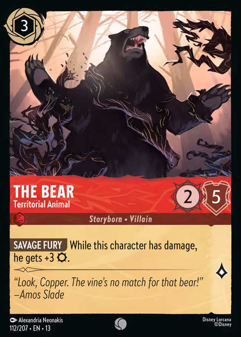 The Bear - Attack of the Vine! Lorcana spoiler