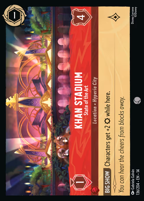 Khan Stadium - Hyperia City Lorcana spoiler