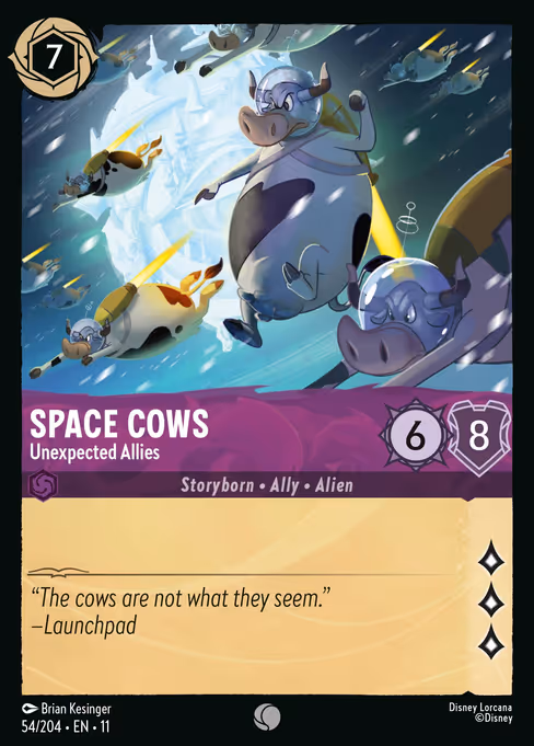 Space Cows - Winterspell Lorcana spoiler