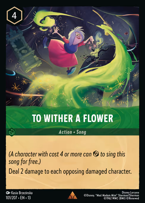 To Wither A Flower - Attack of the Vine! Lorcana spoiler