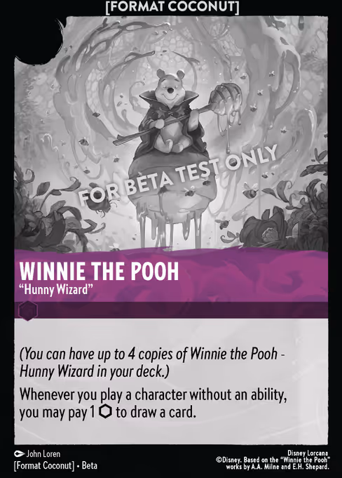 Winnie the Pooh - Format Coconut Lorcana spoiler