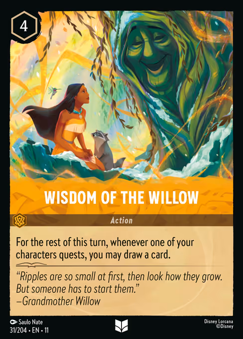 Wisdom of the Willow - Winterspell Lorcana spoiler