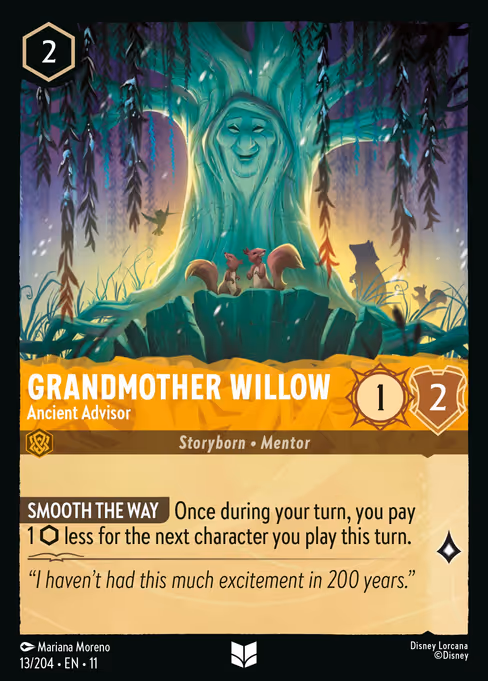 Grandmother Willow - Winterspell Lorcana spoiler