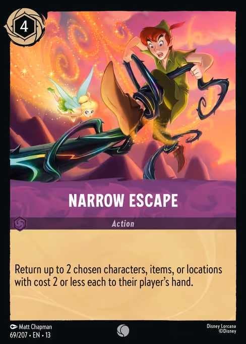 Narrow Escape - Attack of the Vine! Lorcana spoiler