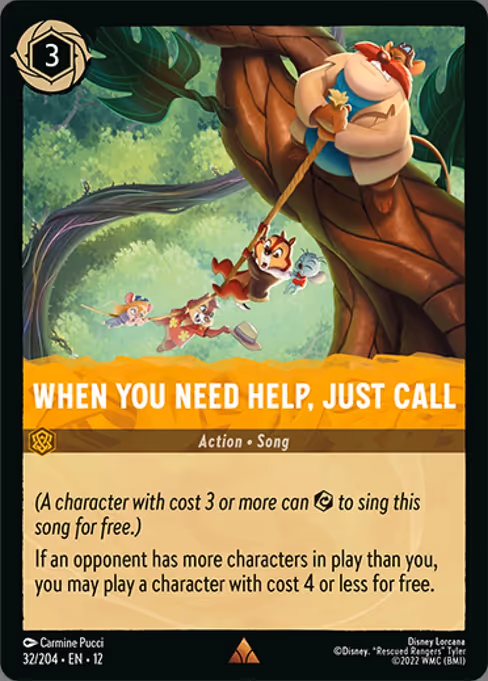 When You Need Help, Just Call - Wilds Unknown Lorcana spoiler