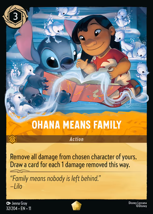Ohana Means Family - Winterspell Lorcana spoiler
