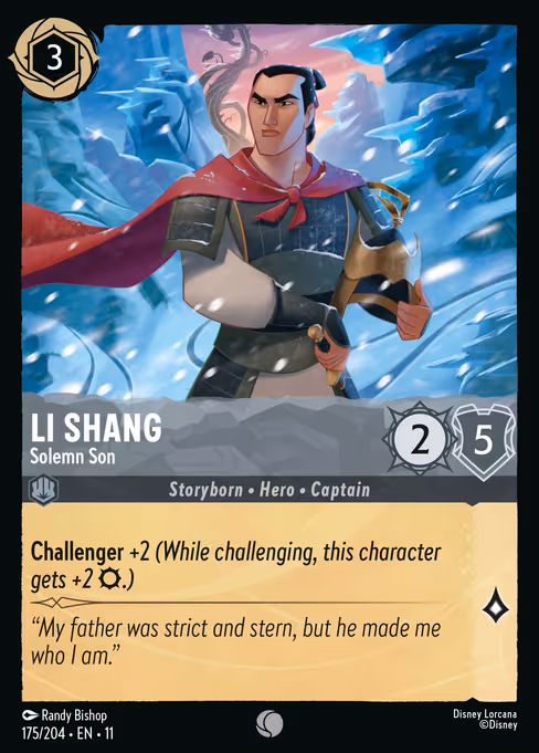 Li Shang - Winterspell Lorcana spoiler