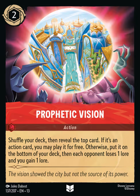 Prophetic Vision - Attack of the Vine! Lorcana spoiler