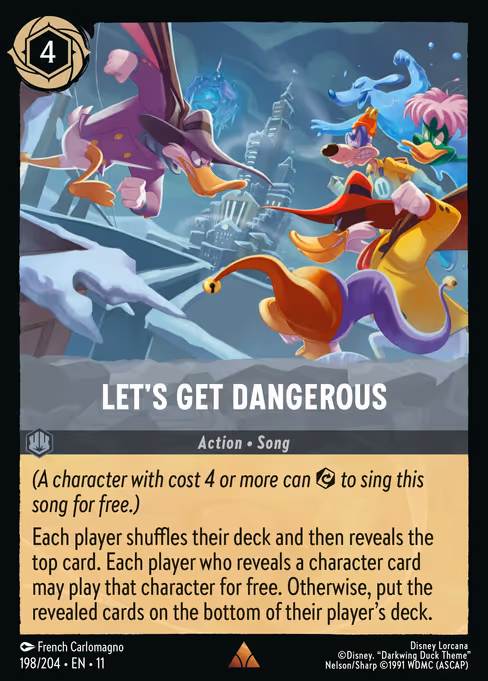 Let's Get Dangerous - Winterspell Lorcana spoiler