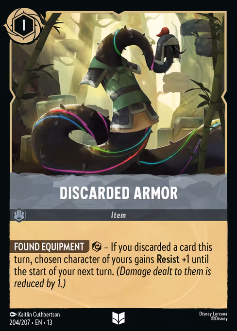 Discarded Armor - Attack of the Vine! Lorcana spoiler