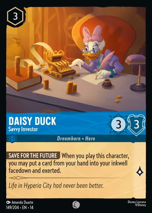 Daisy Duck - Hyperia City Lorcana spoiler