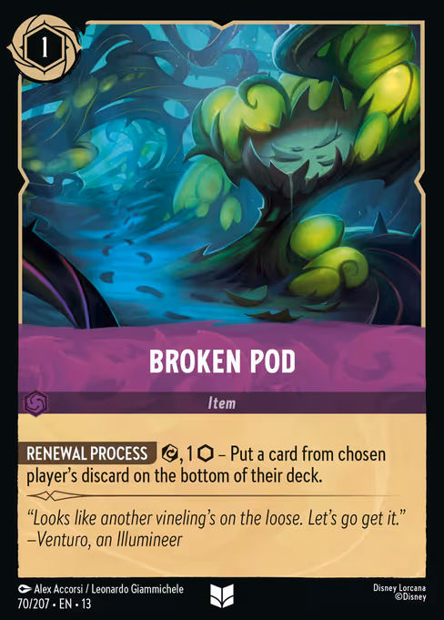 Broken Pod - Attack of the Vine! Lorcana spoiler