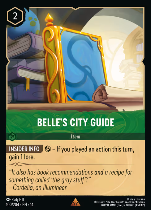 Belle's City Guide - Hyperia City Lorcana spoiler