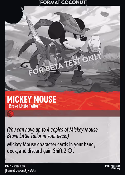 Mickey Mouse - Format Coconut Lorcana spoiler