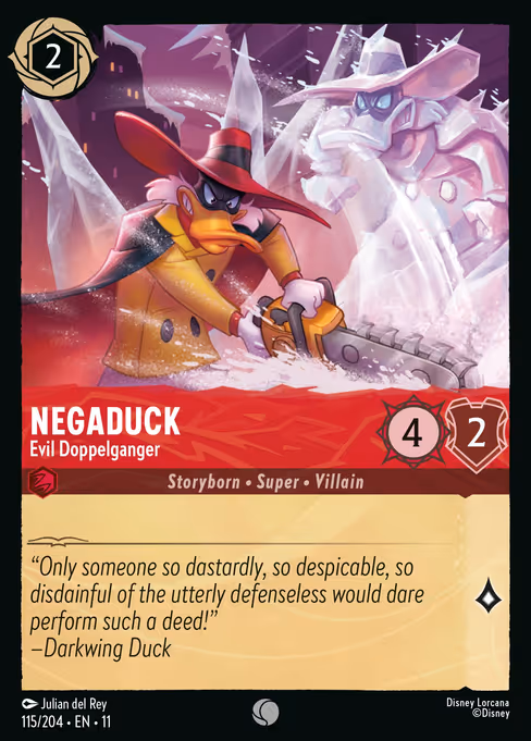 Negaduck - Winterspell Lorcana spoiler