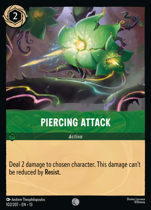Piercing Attack - Attack of the Vine! Lorcana spoiler