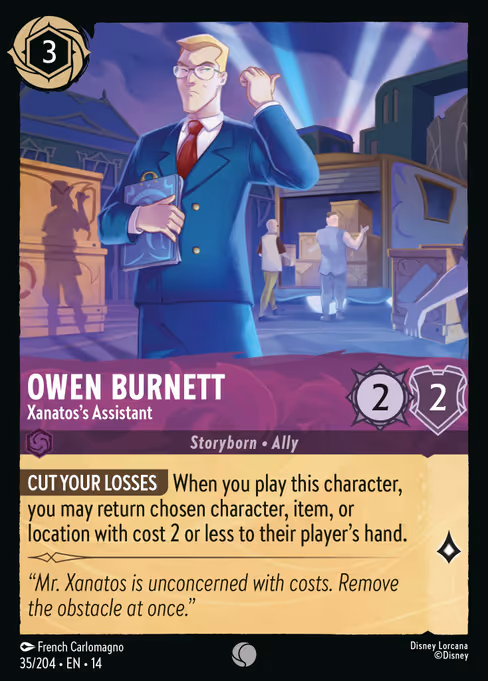 Owen Burnett - Hyperia City Lorcana spoiler