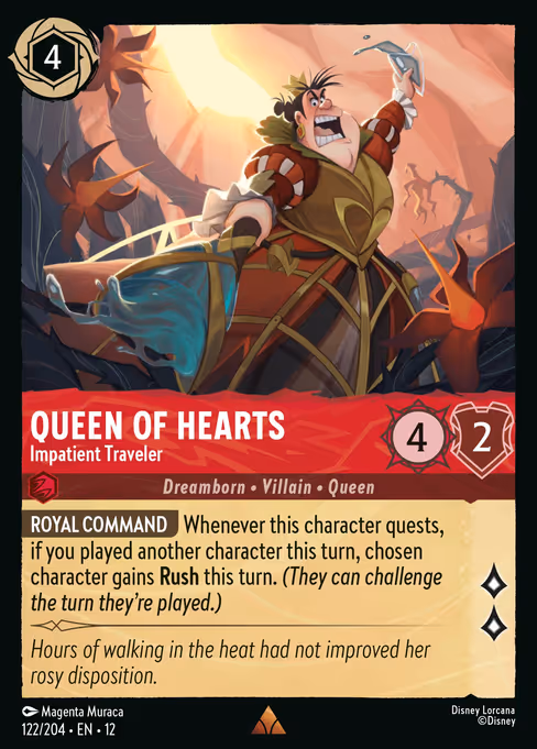 Queen Of Hearts - Wilds Unknown Lorcana spoiler