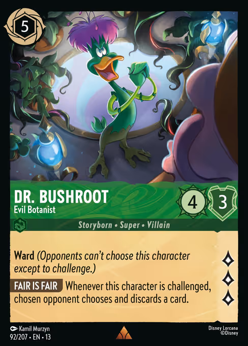Dr. Bushroot - Attack of the Vine! Lorcana spoiler