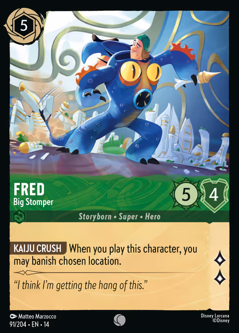 Fred - Hyperia City Lorcana spoiler