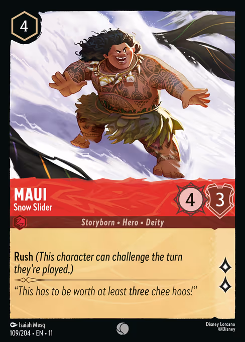 Maui - Winterspell Lorcana spoiler
