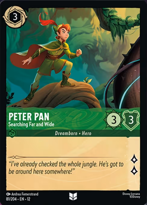Peter Pan - Wilds Unknown Lorcana spoiler