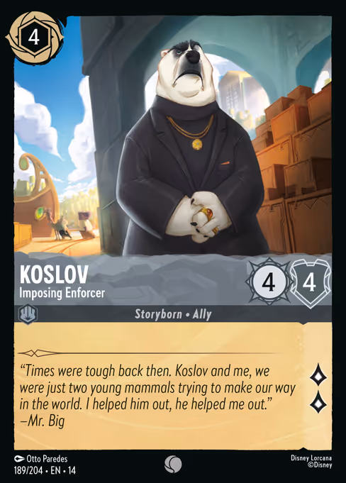 Koslov - Hyperia City Lorcana spoiler