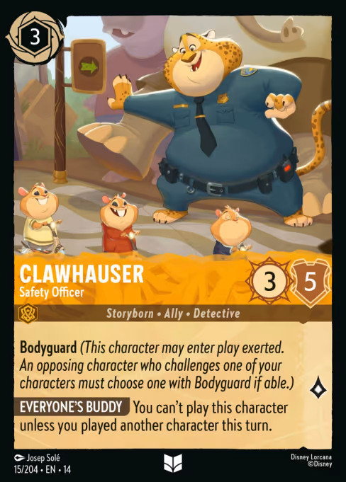 Clawhauser - Hyperia City Lorcana spoiler