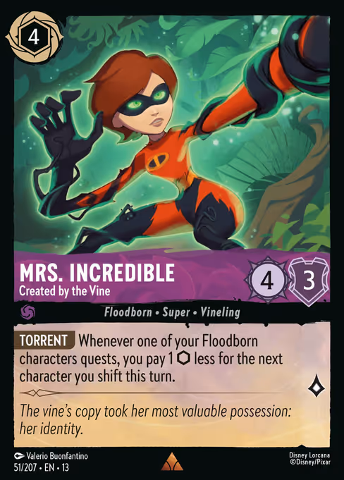 Mrs. Incredible - Attack of the Vine! Lorcana spoiler