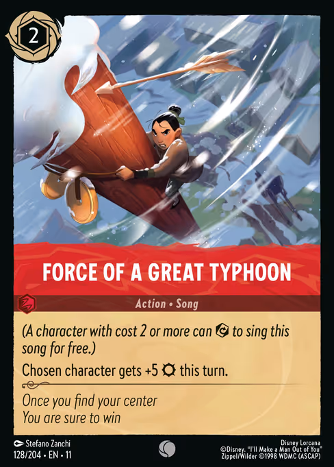 Force of a Great Typhoon - Winterspell Lorcana spoiler