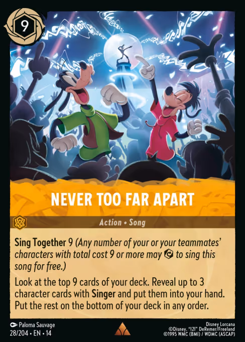 Never Too Far Apart - Hyperia City Lorcana spoiler