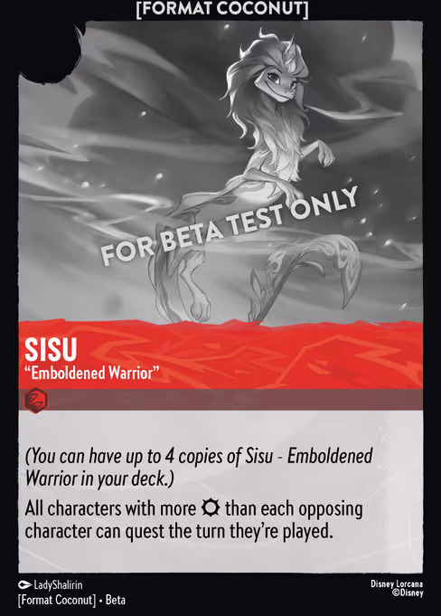 Sisu - Format Coconut Lorcana spoiler