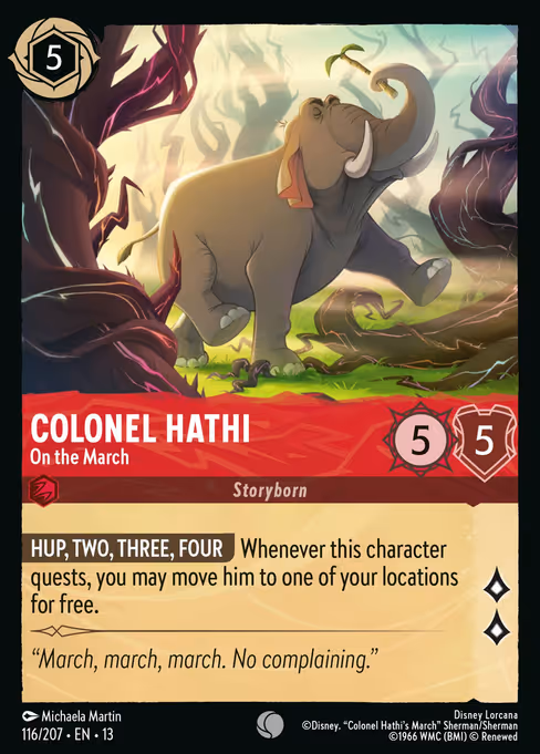Colonel Hathi - Attack of the Vine! Lorcana spoiler
