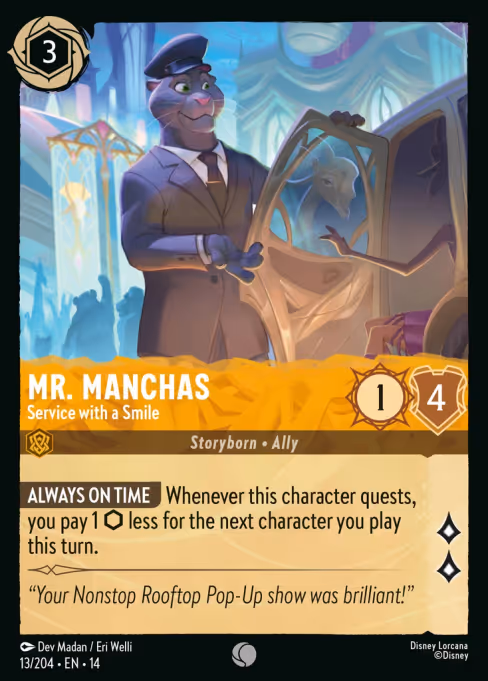 Mr. Manchas - Hyperia City Lorcana spoiler