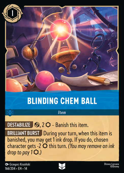 Blinding Chem Ball - Hyperia City Lorcana spoiler